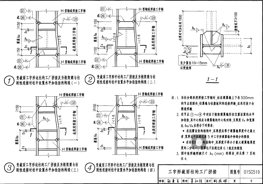 2,新增加h型柱特殊加勁板柱腳節點